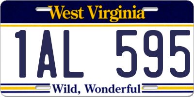 WV license plate 1AL595