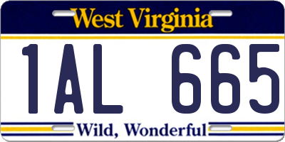 WV license plate 1AL665