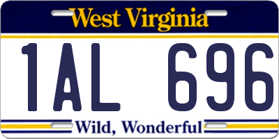 WV license plate 1AL696