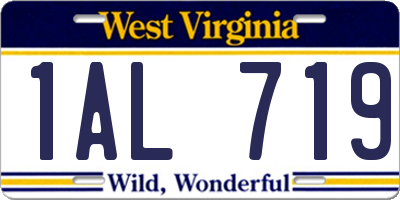 WV license plate 1AL719