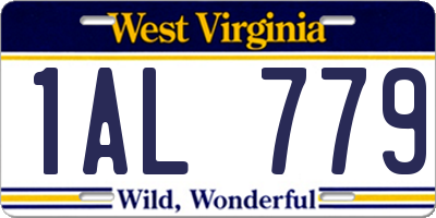 WV license plate 1AL779