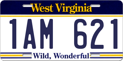 WV license plate 1AM621