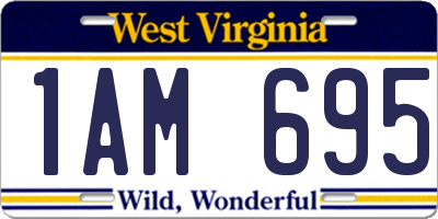 WV license plate 1AM695