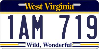 WV license plate 1AM719