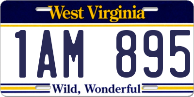 WV license plate 1AM895