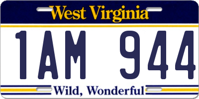 WV license plate 1AM944