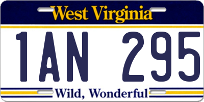 WV license plate 1AN295