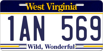 WV license plate 1AN569
