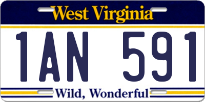 WV license plate 1AN591