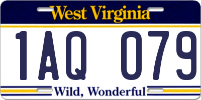 WV license plate 1AQ079