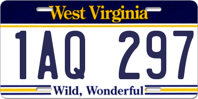WV license plate 1AQ297