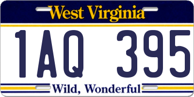 WV license plate 1AQ395