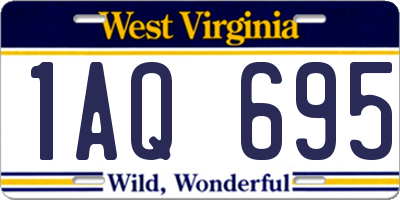 WV license plate 1AQ695