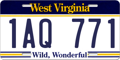 WV license plate 1AQ771