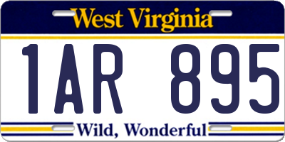 WV license plate 1AR895