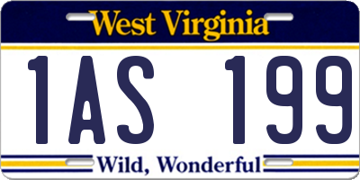 WV license plate 1AS199
