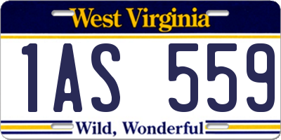 WV license plate 1AS559