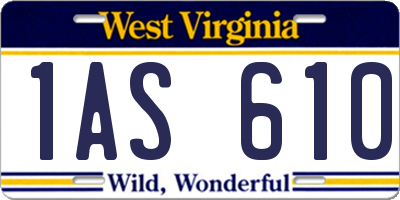 WV license plate 1AS610