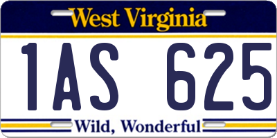 WV license plate 1AS625
