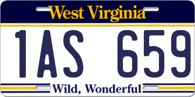 WV license plate 1AS659