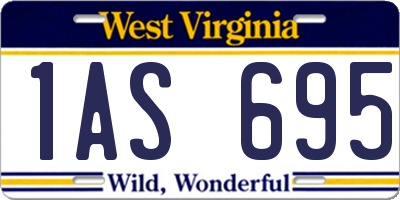 WV license plate 1AS695