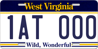 WV license plate 1AT000