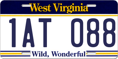 WV license plate 1AT088