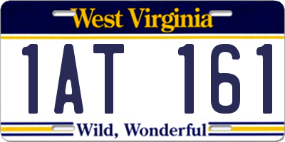 WV license plate 1AT161