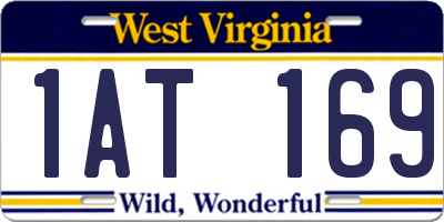 WV license plate 1AT169