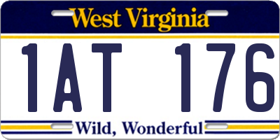 WV license plate 1AT176