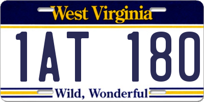 WV license plate 1AT180