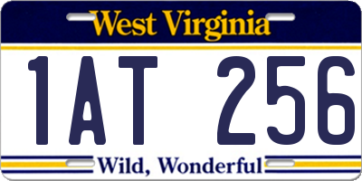 WV license plate 1AT256