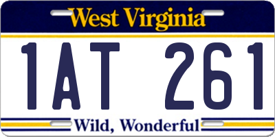 WV license plate 1AT261