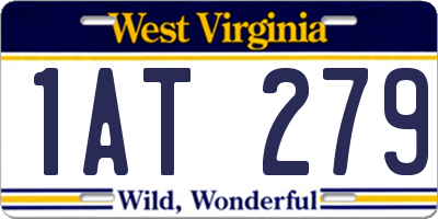 WV license plate 1AT279