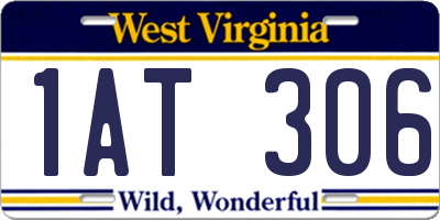 WV license plate 1AT306