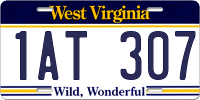 WV license plate 1AT307