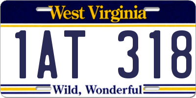 WV license plate 1AT318