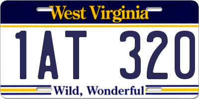 WV license plate 1AT320
