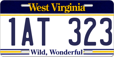 WV license plate 1AT323
