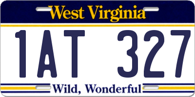 WV license plate 1AT327