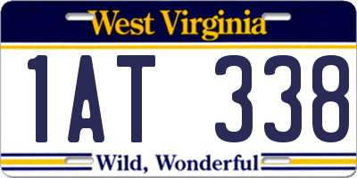 WV license plate 1AT338