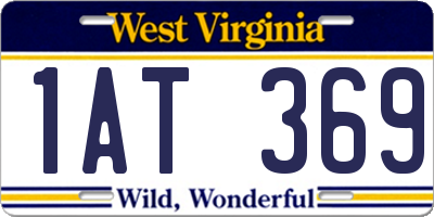 WV license plate 1AT369