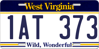 WV license plate 1AT373