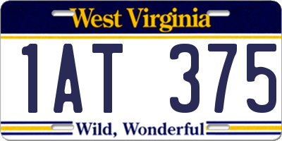 WV license plate 1AT375