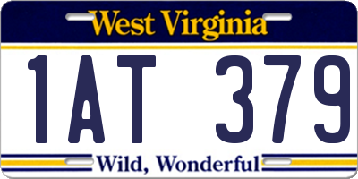 WV license plate 1AT379