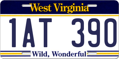 WV license plate 1AT390
