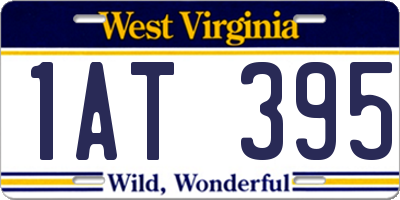 WV license plate 1AT395