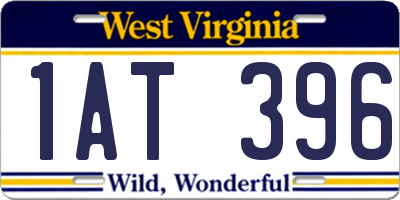 WV license plate 1AT396