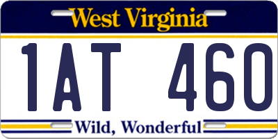 WV license plate 1AT460