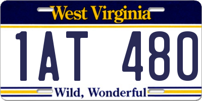 WV license plate 1AT480